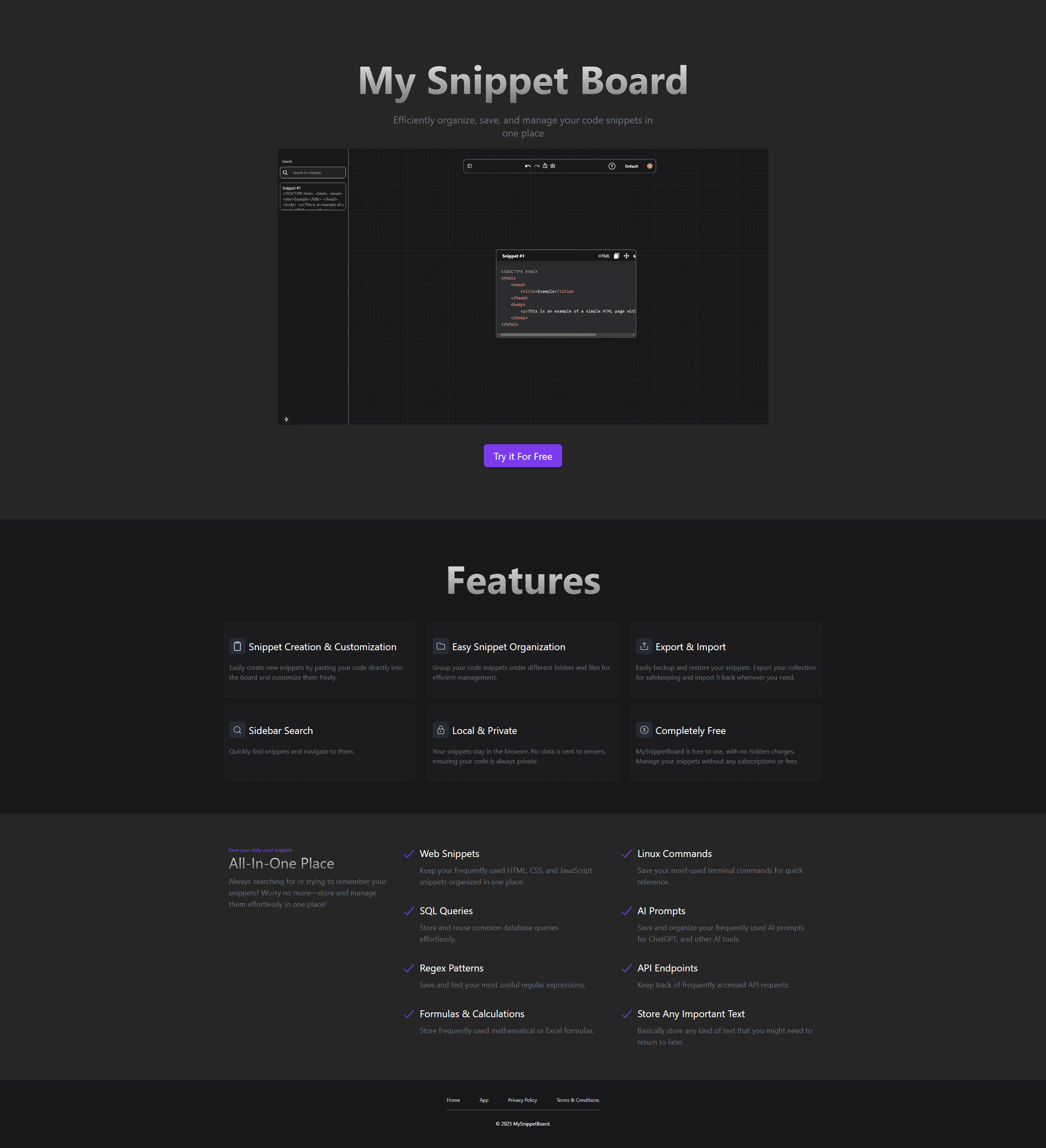 MySnippetBoard